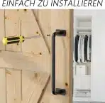 Skysen – Ročaj za drsna vrata 22 cm – črn - slika 3