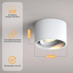ACELIFE LED 7W nadometni zatemnilni stropni reflektorji - komplet 4 kosov - slika 4