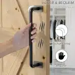 Skysen – Ročaj za drsna vrata 22 cm – črn - slika 4