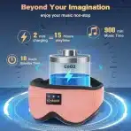 LC-dolida 3D spalna maska z Bluetooth – roza - slika 6