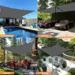 NAKIHOUSE vodoodporno senčno jadro 3 x 4 m - slika 4