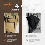 WUGLO extra stabilen bež avtosedež za pse do 26 kg  - velikost L - slika 5