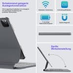 SENGBIRCH QWERTZ osvetljena tipkovnica s sledilno ploščico z ovitkom za  iPad Air 11" in iPad Pro 11" - slika 3