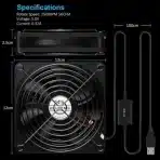 ELUTENG - dvojni usb ventilator 120 mm - slika 4