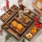 HomeJoy Delights - velik lesen pladenj z ročaji - slika 5