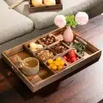 HomeJoy Delights - velik lesen pladenj z ročaji - slika 4