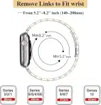 MIOHHR Tanka kovinska zapestnica za Apple Watch 38/40/41 mm - slika 2