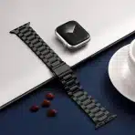 NETOLO Kovinski pašček za Apple Watch 42 mm 44 mm 45 mm 49 mm - slika 2