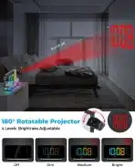 SZELAM – projekcijska rgb budilka z usb-c - slika 3