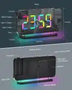 SZELAM – projekcijska rgb budilka z usb-c - slika 4