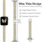 MIOHHR Tanka kovinska zapestnica za Apple Watch 38/40/41 mm - slika 5