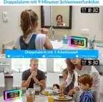 SZELAM - rgb digitalna budilka z usb -bela - slika 7