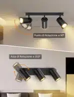 AIGOSTAR Pametni stropni reflektor GU10 s 3 žarnicami - slika 4