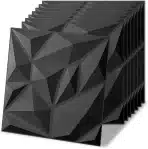 ART3D 3D stenske PVC plošče Diamond 30 × 30 cm črne 20 kosov - slika 2