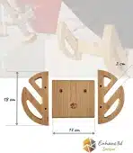 ENHANC3D DESIGNS Stenski nosilec za skateboard iz bambusa 1 kos - slika 2