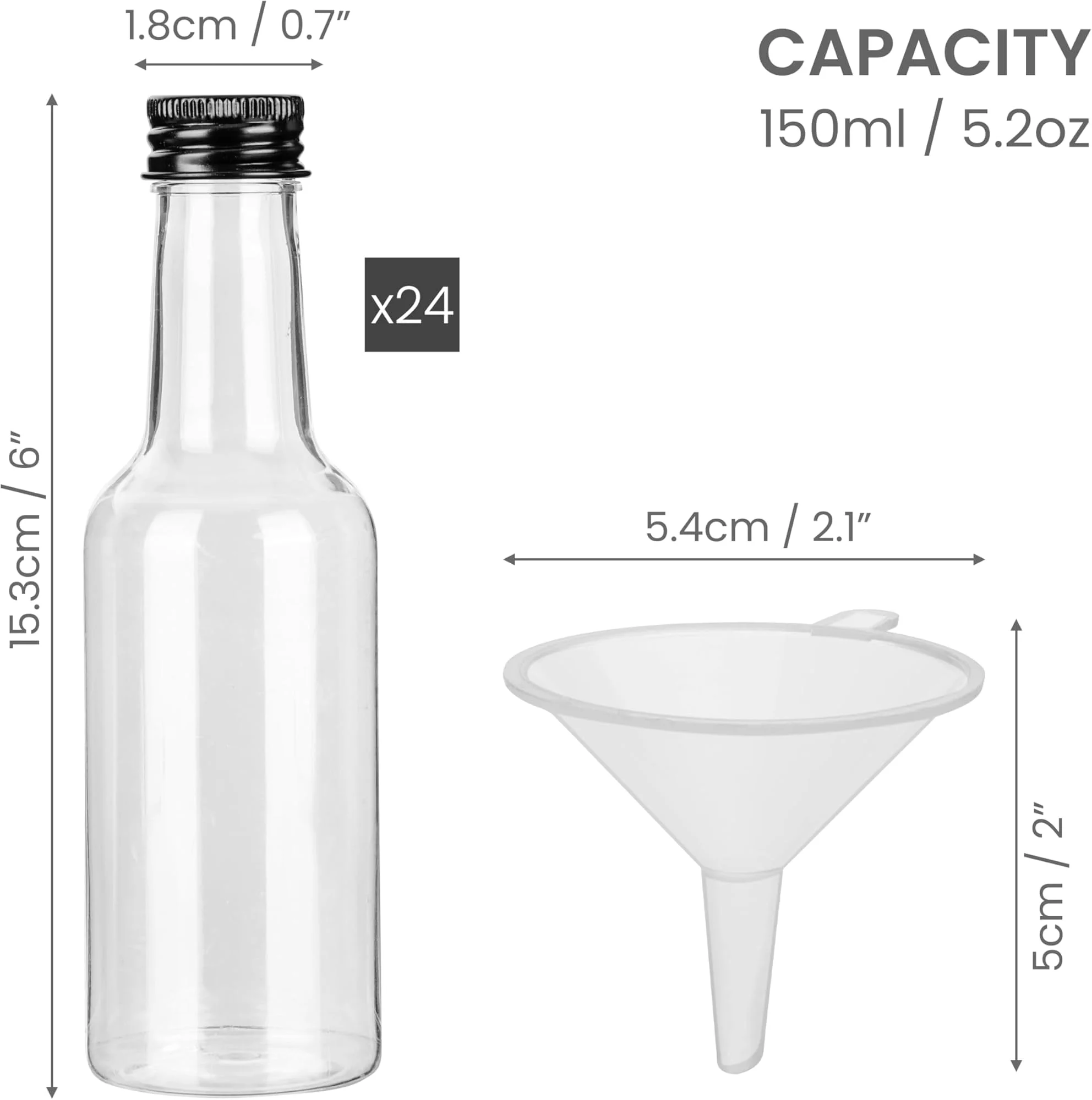 BELLE VOUS - plastenke za liker 150 ml - 24 kosov - slika 3