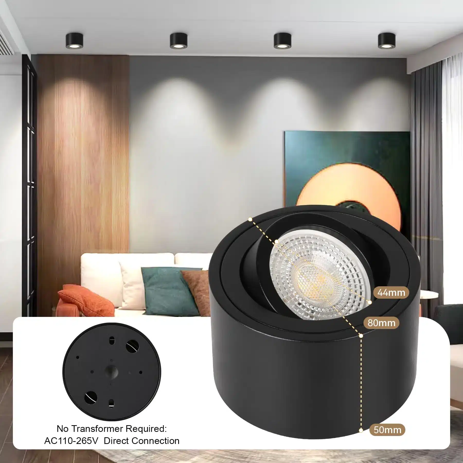 CANMEIJIA – nadgradni led reflektor 7 w 4 kosi - slika 6