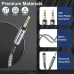 SUCESO – aux kabel 3,5 mm 1 m + 2 m - 2 kosa - slika 3