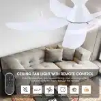 SURTIME Stropni ventilator z LED osvetlitvijo 117 cm - slika 5