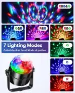 riyo – disco led luč 360° z daljincem - 1 kos - slika 3