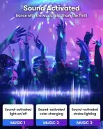 riyo – disco led luč 360° z daljincem - 1 kos - slika 4