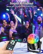 riyo – disco led luč 360° z daljincem - 1 kos - slika 5