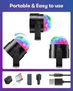 riyo – disco led luč 360° z daljincem - 1 kos - slika 7