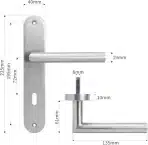 AWMNSRMAN Kljuke za notranja vrata 225 × 40 mm BB 4 kompleti - slika 2