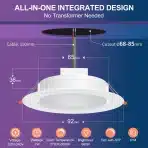 DUSKTEC Pametne vgradne LED svetilke RGB 7W - slika 4