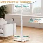 ELIVED Univerzalna stojala za zvočnike bela nastavljiva 95 cm 1 par - slika 3