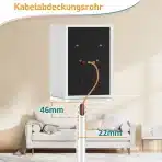 ELIVED Univerzalna stojala za zvočnike bela nastavljiva 95 cm 1 par - slika 4