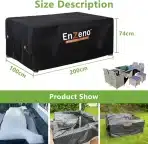 Enzeno – zaščitna prevleka za vrtno pohištvo 200 x 100 x 74 cm - 1 kos - slika 2