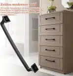 FURNIWARE Pohištveni ročaji mat črni 160 mm 10 kosov - slika 2