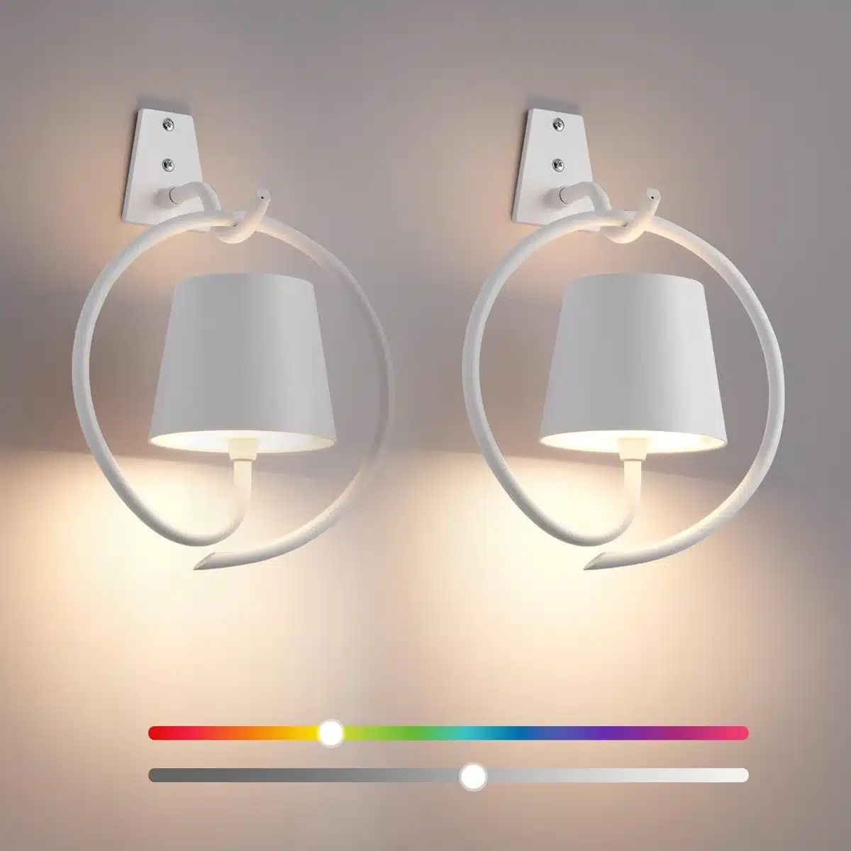 indoor_wall_light_01 FAITHORSE Brezžična stenska LED svetilka RGB 2 kosa - slika 1
