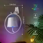 FAITHORSE Brezžična stenska LED svetilka RGB 2 kosa - slika 3