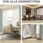 JOYDECO 100% zatemnitvene zavese z zankami 220 × 140 cm 2 kosa - slika 5