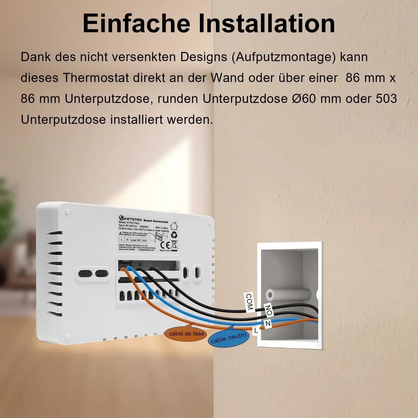 KETOTEK – pametni termostat wifi 230 v - slika 2