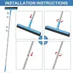 KOLLIEE Talni brisalec z gobastim rezilom 152 cm - slika 8