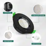 KYOTECH 6kos vgradni led reflektorji 5w, 2700K - slika 6