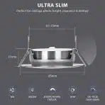 cloksh – vgradni led reflektor 6 w ip44 - 6 kosov - slika 3