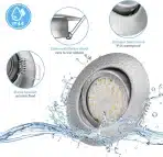 CLOKSH Vgradni LED reflektor 6 W 3000 K IP44 12 kosov - slika 4