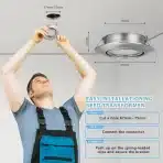 CLOKSH Vgradni LED reflektor 6 W 3000 K IP44 12 kosov - slika 5