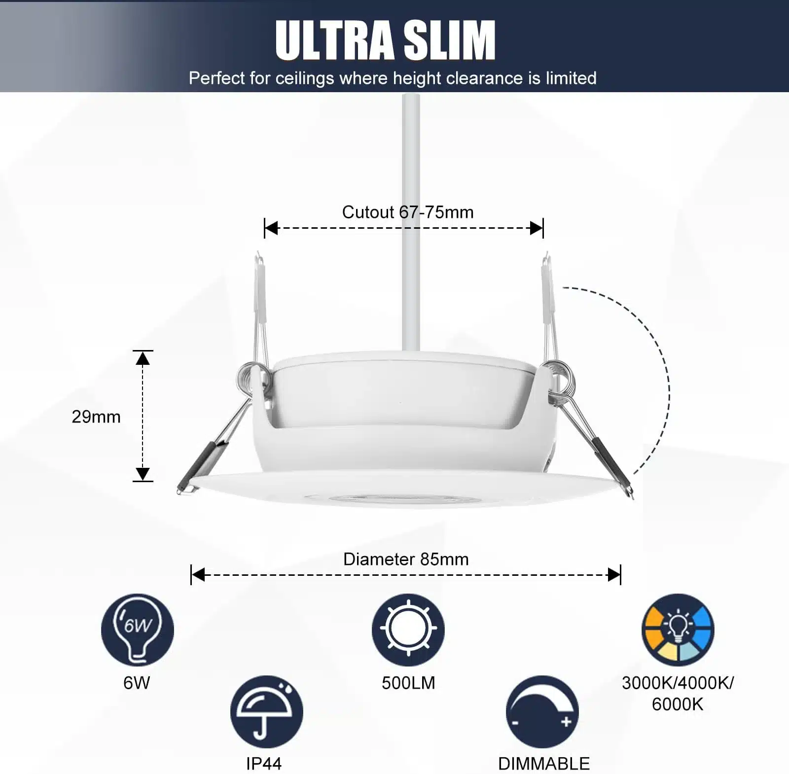 Led stropni reflektor - 6 kosov - slika 6