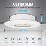 Cloksh – vgradni led reflektor 6 w 6 kosov - slika 3