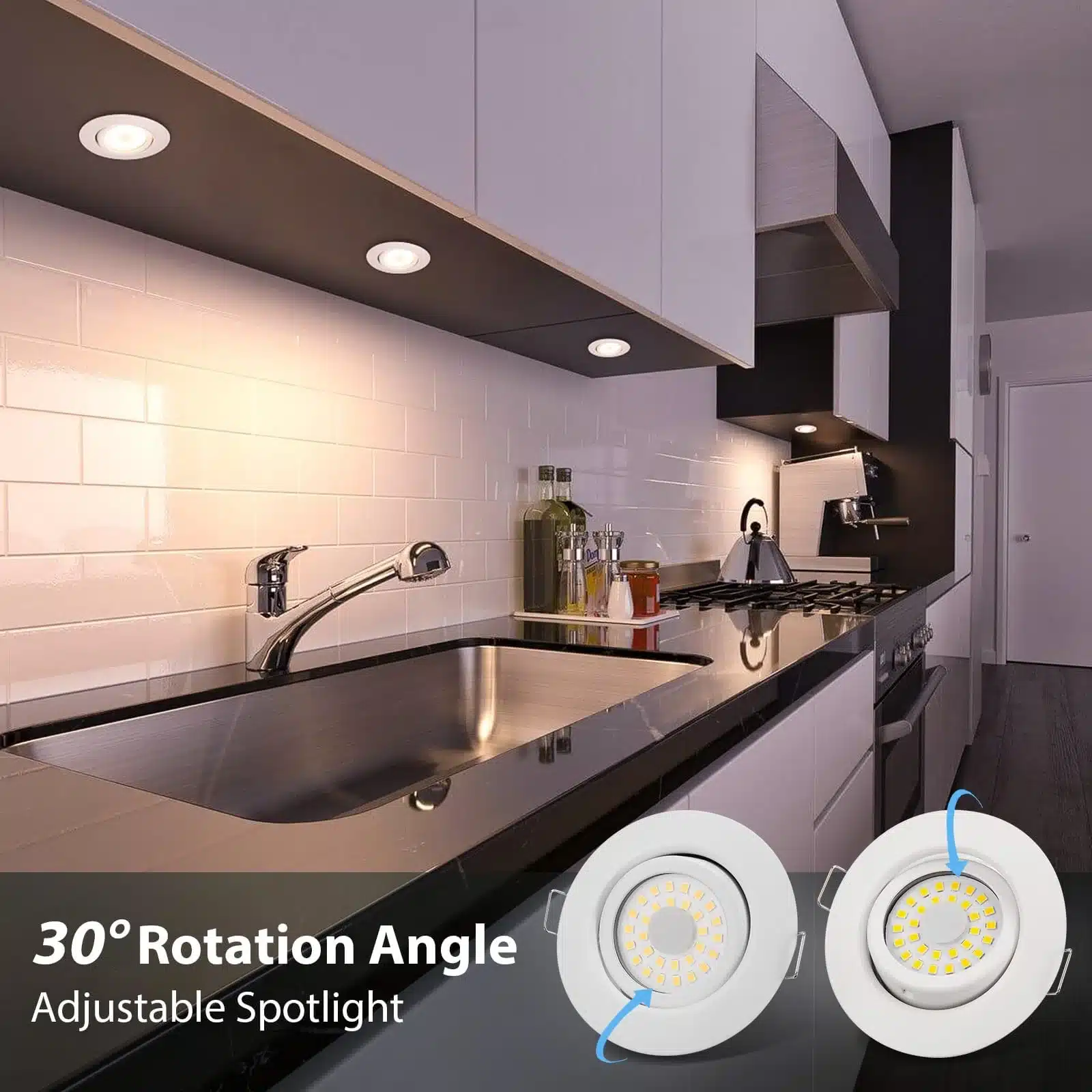Cloksh – vgradni led reflektor 6 w 6 kosov - slika 6