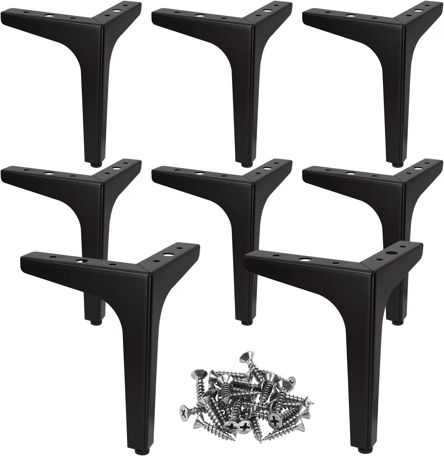 mivide_pack_of_01 MIVIDE Kovinske noge za pohištvo 17 cm - 8 kosov - slika 1