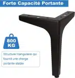 MIVIDE Kovinske noge za pohištvo 17 cm - 8 kosov - slika 5
