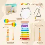 GEMKARRY Montessori glasbeni set za otroke 1–5 let - slika 5