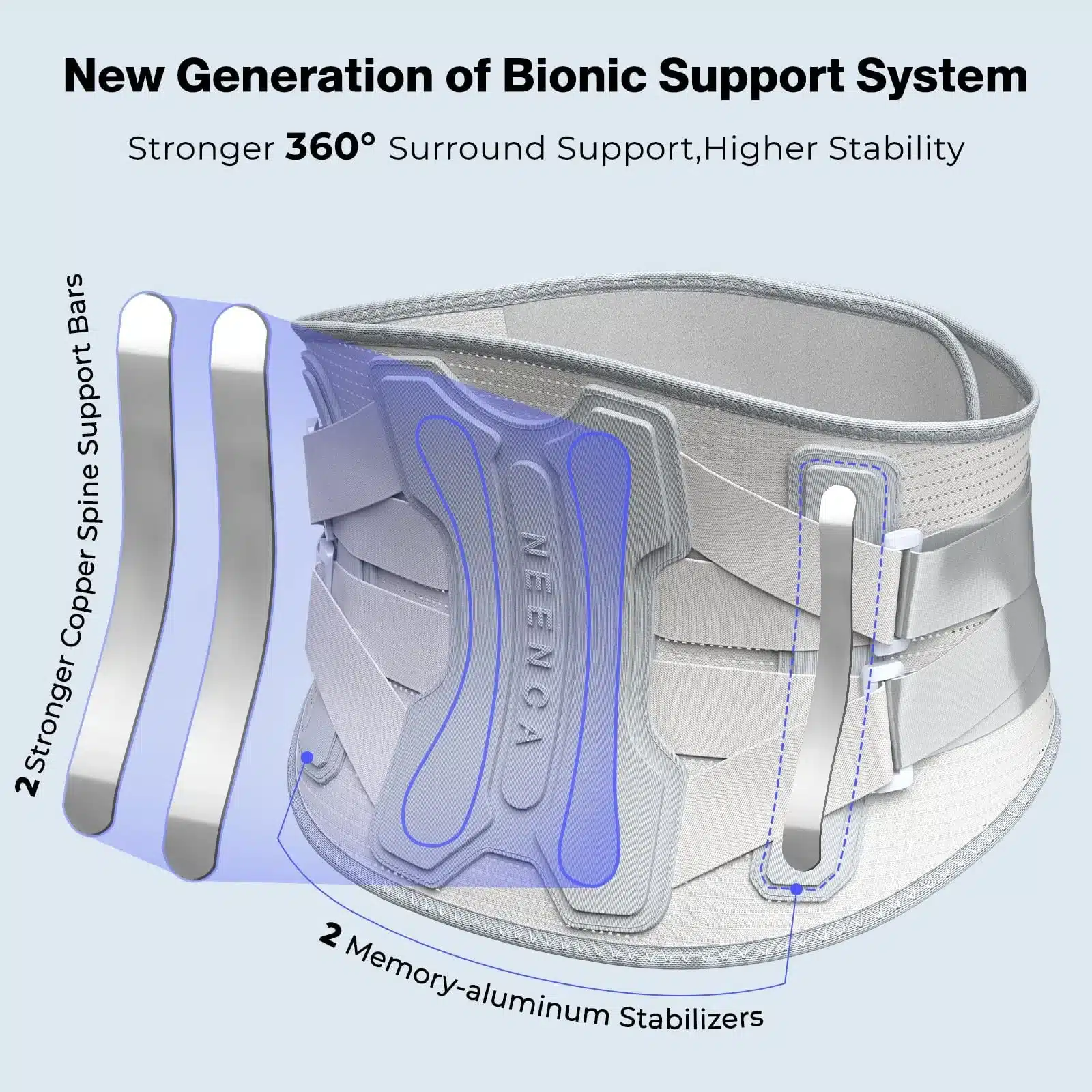 NEENCA – ledveni podporni pas z blazinico - slika 3