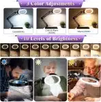 NZQXJXZ LED namizna lupa s stojalom 10×/30× - slika 4